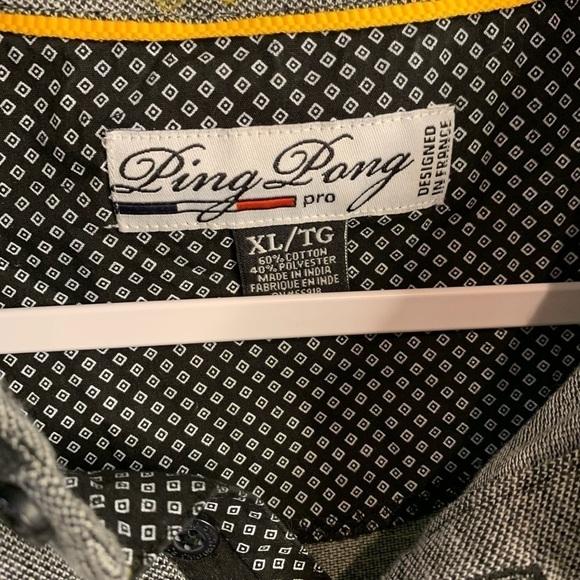 Ping Pong Pro Polo 2 Button Golf Shirt Size XL Gray Men's Designed in France - Picture 3 of 7